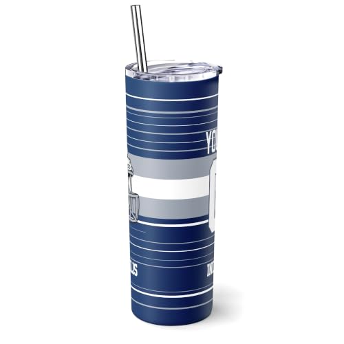 Image of Indianapolis Tumbler 20oz Travel Mug Custom Name and Number Gifts