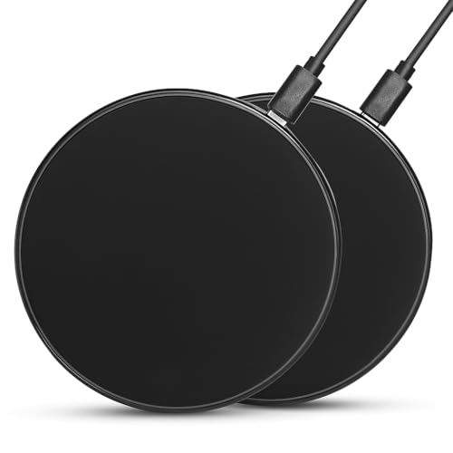 Image of 2Pcs Wireless Charger,15W Max Wireless Charging Pad Compatible with iPhone16 /16Plus /16Pro /iPhone15 /15Pro /15Plus /iPhone14 /iPhone13 /12 /11 /X /XR /XS /SE /8,Samsung Galaxy S25 /S24 /S23 /S22 /S21 /S20 /S10 (black)