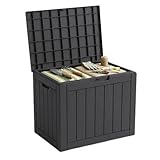 Floordirekt Aufbewahrungsbox - Anthrazit- Wetterfeste Auflagenbox für Terrasse...