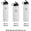 Hydro Flask 32 oz Wide Mouth Straw Lid White