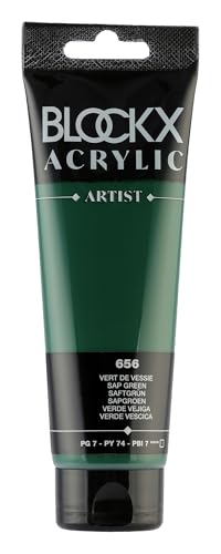 Blockx 60656BXC acrílico fino opaco e acetinado - bexiga verde PG 7/PY 74/PBI 7-120 ml