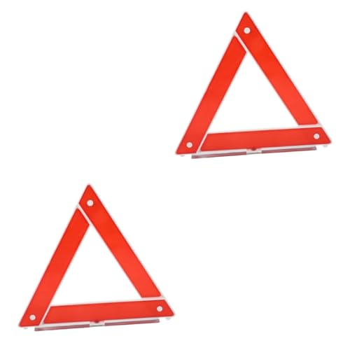 BUGUUYO 2pièces Triangle Avertissement Réfléchissant Portable pour Voiture Kit De Signalisation De Sécurité Routière Outil Urgence pour Arrêt De Panne Et Sécurité Circulation