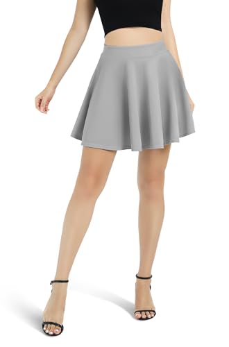 Image of Urban CoCo Women's Basic Versatile Stretchy Flared Casual Mini Skater Skirt