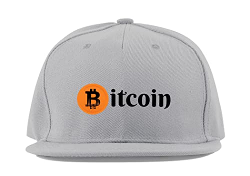 Casquette Bitcoin en coton gris de qualité supérieure unisexe