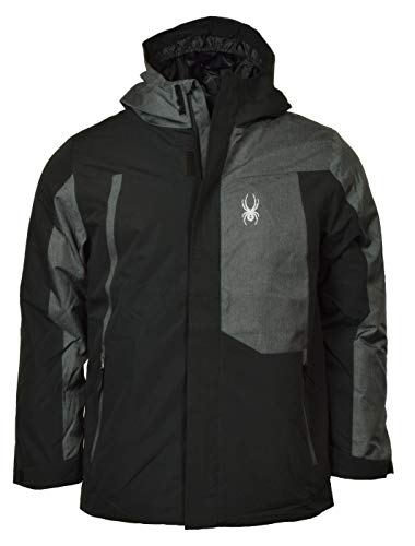 Spyder Big Boys' Full-Zip Flyte Ski Jacket - XL - Black/Gray