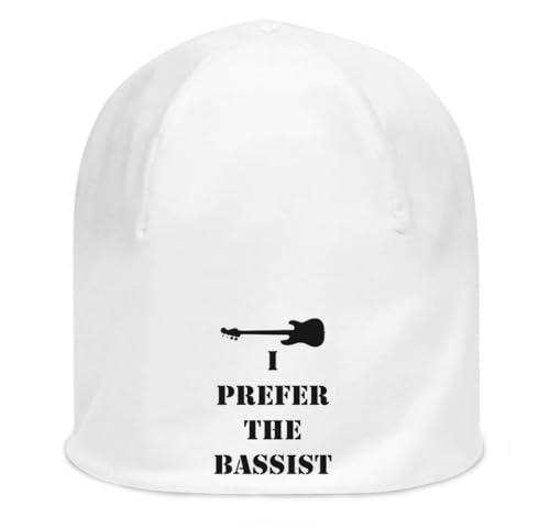 Bonnet I Prefer The Bassist blanc en coton fin doux pour peaux sensibles