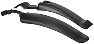 FISCHER Fahrrad MTB Spritzschutz-Set | vorne und hinten | anschraubbar | mit Winkelanpassung | breite Bauform | schwarz | ...