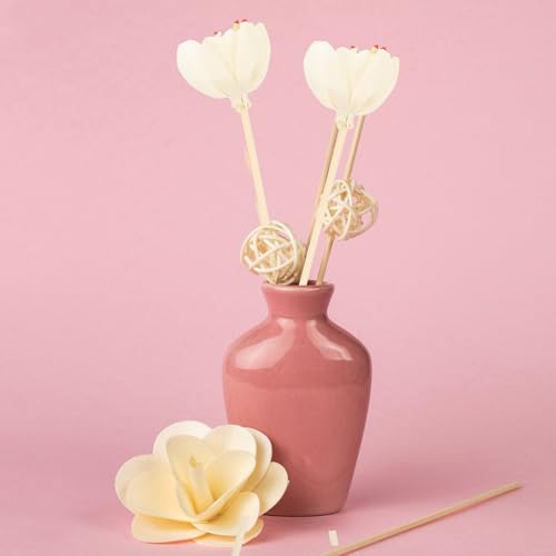 Varitas Difusoras Decorativas de Flores de Rattan Natural miniatura 4