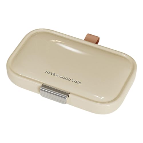 Organizador De Píldora De Viaje - Estuche De Píldoras | Medicina De Sellado Fuerte Con 7 Ranuras Independientes, Pequeño Dispensador De Medicamentos Portátiles Con Cordón De Silicona Para H