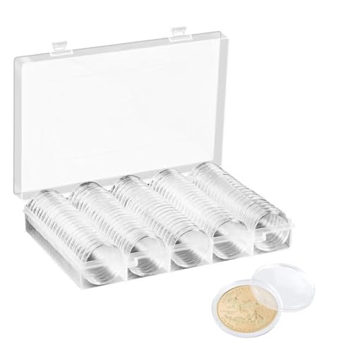 Capsulas de moneda transparentes para colección 33mm miniatura 1