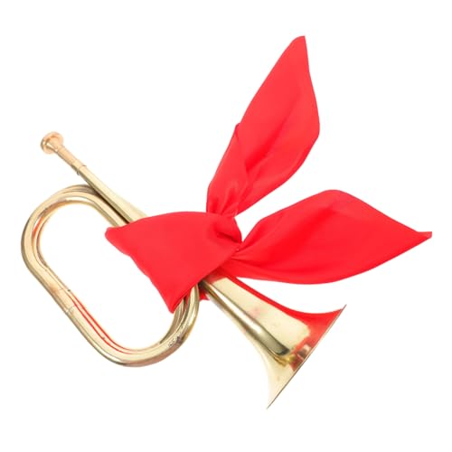 Totority Metal Bugle Trumpet with Scarf Beginner Wind Instrument for School Bands for Teens and Music Performances Easy to Handle Stunning Sound