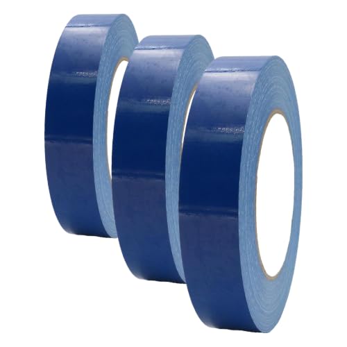 Image of Duct Tape 1 Inch X 44 Yards, 8.5 mil Thickness, Heavy Duty Blue Duct Tape, No Residue, Waterproof, Tear by Hand for Repairs, Industrial, Professional Use (Pack of 3)