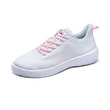  Schu\'zz - Snug - Basket Femme avec Lacets élastiques - Semelle Amortissante - Super Confortable, Look Sportif, Hyper Léger - Loisirs ou Travail - Blanc et Rose, 39 EU