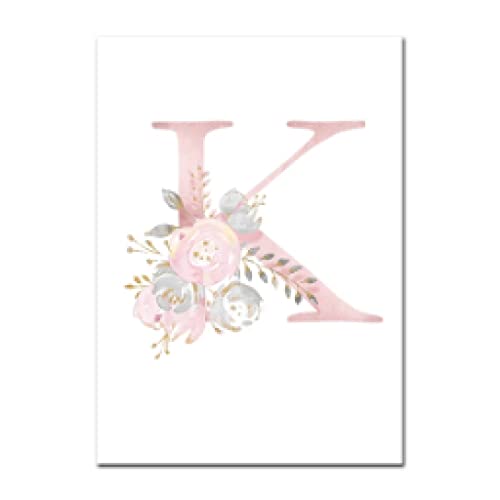 Peinture Toile Aquarelle Lettre K Cadeau Naissance Chambre Enfant