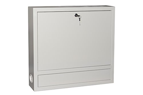 Link armadio a muro per notebook LKLAP01 con chiusura a chiave in metallo resistente con accesso cavi strategico e cinghie di fissaggio dimensioni compatte 58x54x13 cm unità 1 pezzo