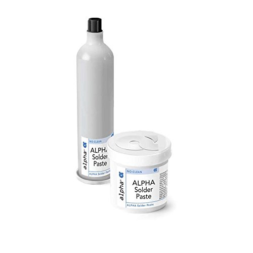 Alpha WS-809 Water-Soluble Solder Paste in a jar and a tube