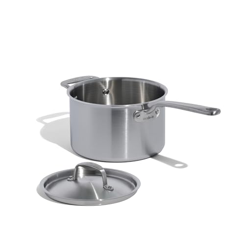 Image of Made In Cookware - 7 Piece Stainless Steel Cookware Set - 5-Ply Stainless Clad - Includes Frying Pan, Saucepan, Saute Pan, Stock Pot - Professional Cookware - Crafted in Italy - Induction Compatible