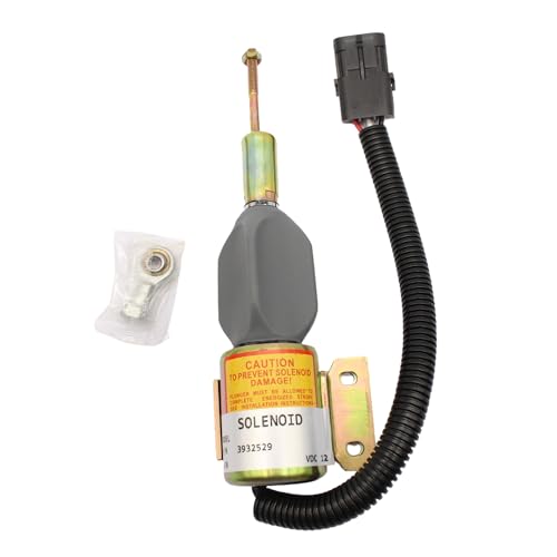 GZWEIYI 3932529 3932530 SA-4756-12 Fuel Shut Off Solenoid SA475612 12V Stop Solenoid Valve Fits For 4BT 6BT 5.9L R130 R170