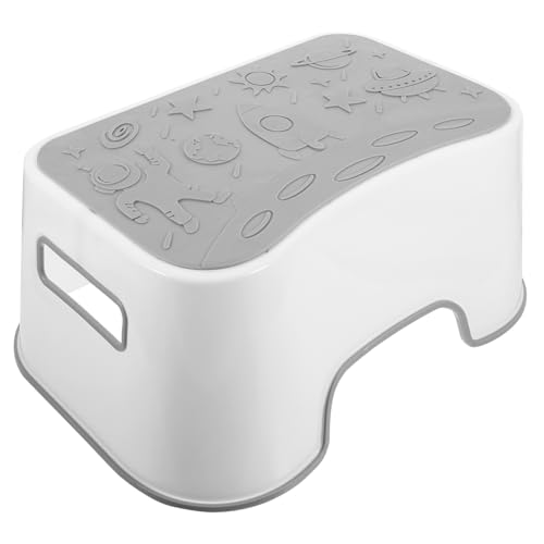 Tabouret de toilette marchepied WC antidérapant et ergonomique pour adulte compact