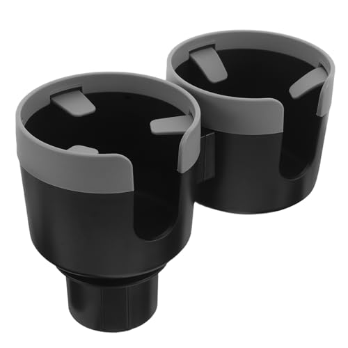 Double porte-gobelets de voiture gris Abaodam en plastique résistant