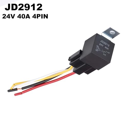 Relé automotriz de 24V 40A con conector de 4 pines e interruptor automático impermeable 4