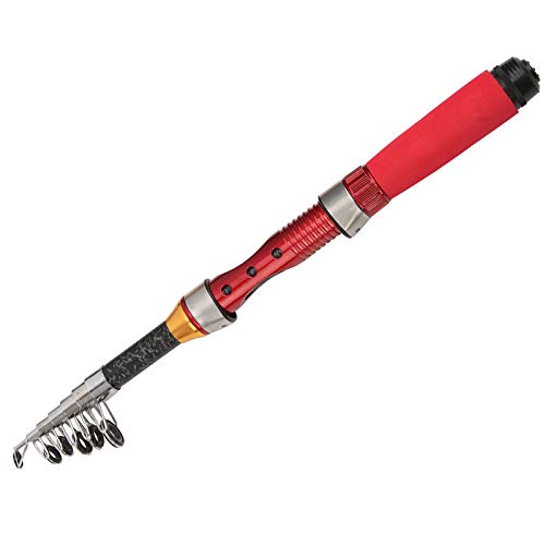 Mini vara de pesca portátil, vara de pesca, punho antiderrapante confortável para adultos, meninos,
