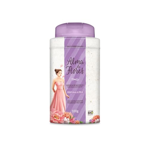 Talco Perfumado Alma de Flores Baunilha de 100g., Alma de Flores