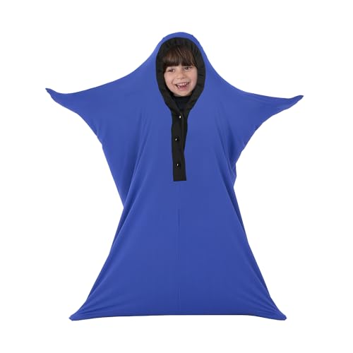 Image of OUTREE Sensory Sock for Kids 3-5 Years, Small, 36''x25.5'', Good for Height:33'' - 42'', Body Sock Helps Kids Relax and Focus, Sensory Toys for Autistic Children with Carrying Bag, Blue