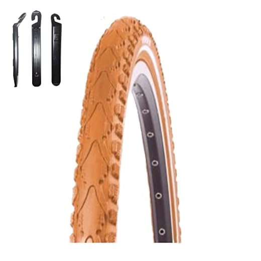 1 x Kenda K-935 Premium cykeldäck cykelkappa i orange med Reflex 40-622 (28 x 1,50) inkl. 3 däcklyftare