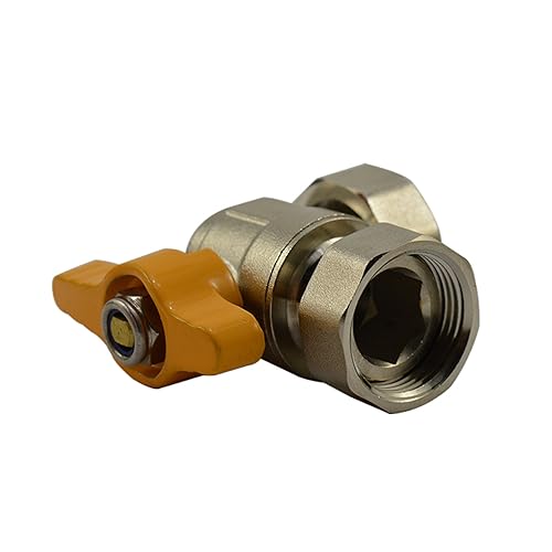 Séparateur d'eau triangulaire double pivot de 1,9 cm avec vanne d'arrêt à poignée rouge - 6