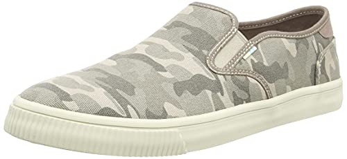 TOMS Men's Baja Slip-On Sneaker Taupe/Grey Forest Camo Fabric