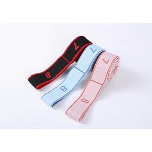 Fitness Resistance Band for Stretching and Yoga, Number Stretch Resistance Band with Clear Markings, 8-Section Elastic Training Bands(3PCS)