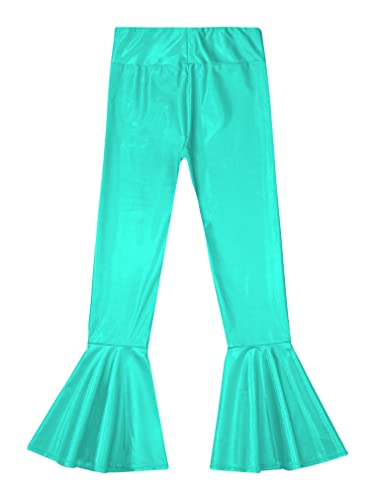 FEESHOW Kids Girls Metallic Splice Sports Dance Leggings Pants Athletic Workout Active Yoga Compression Tights3