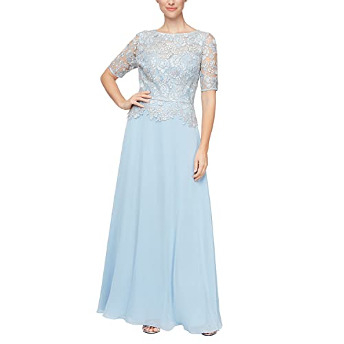 Image of Alex Evenings Womens Cap Sleeve Long Mock Dress