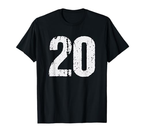 Número #20 Vintage 20th Birthday Party 20 años Camiseta