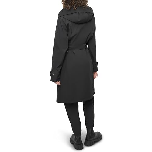 DKNY Women's Bib-Front Hooded Softshell4