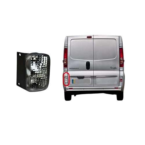 Image of NONSTOP AUTO Left Rear Bumper Reverse Light Lamp Compatible with Renault Trafic Vauxhall Vivaro Nissan Primastar 2001-2014 - UK Passenger Side (Nearside) White Lens - Replaces 4412788