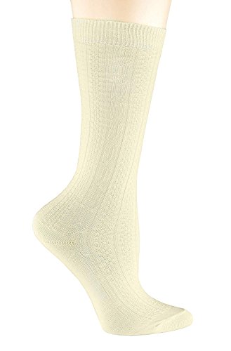 Yellow Socks for Girls, Cable Knit Knee Socks Set of 3