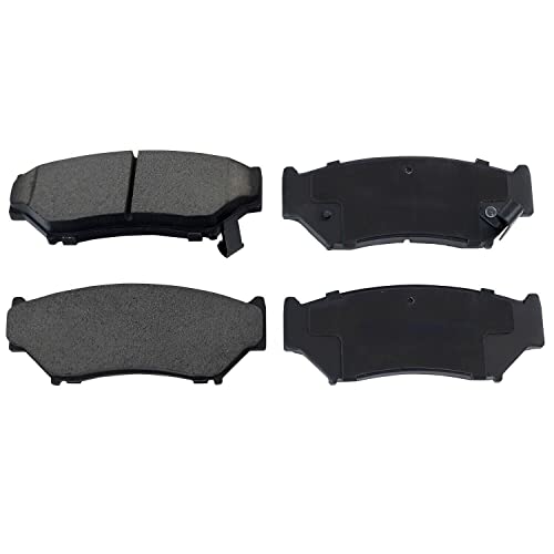 Image of Detroit Axle - Brake Kit for 99-04 Chevrolet Tracker Suzuki Vitara, Front Ceramic Brake Pads w /Hardware Rear Semi-metallic Brake Shoes 1999 2000 2001 2002 2003 2004 Replacement