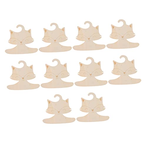 Cabilock Cartoon Fox Wooden Hangers Set Pieces Boys and Girls Clothes Hangers for Shower Present