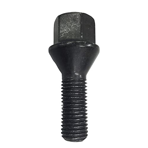 20 schwarze Tracer Radschrauben Radbolzen Kegelbund M14x1,25 28mm kompatibel mit BMW