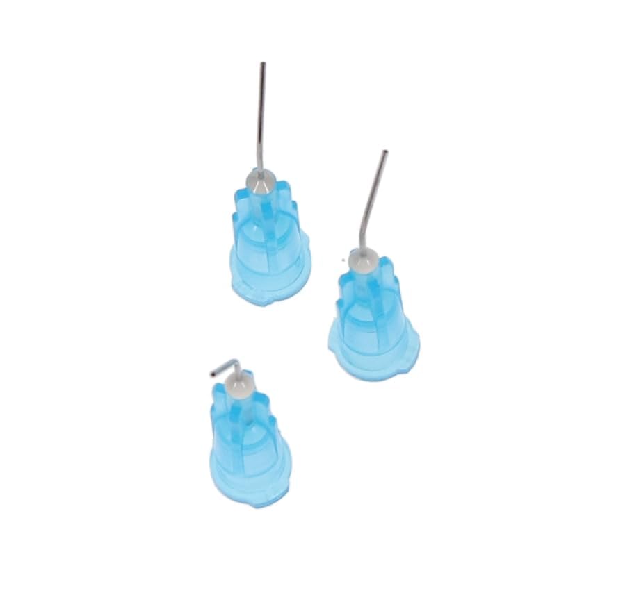 Generic Pack of 300 pcs of Dental Pre-Bent Etch Delivery Tips (Needle tip) Blue 25 Ga