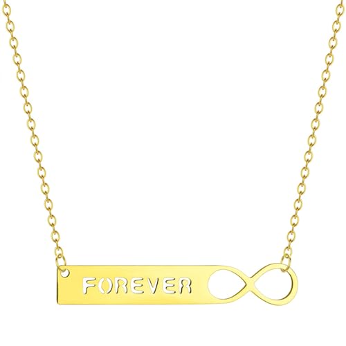 ZIAFRPN Forever Love Infinity Symbol Figura de Moda 8 Collar geométrico para joyería Simple de Mujer