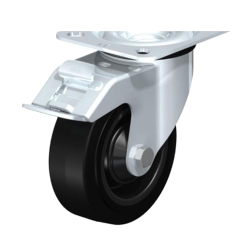 Roulette pivotante 100 mm en caoutchouc pour meubles et ateliers