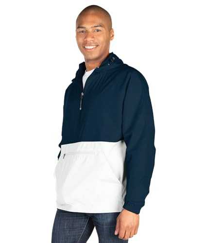 Image of Charles River Apparel Unisex Pack-N-Go Pullover, Lightweight Packable Anorak Windbreaker for Men and Women