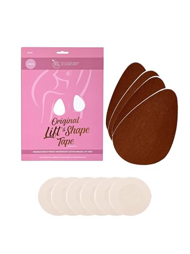 Image of Perky Pear Original Lift & Shape Boob Tape [A-K Cups] - 2 Pairs of Boob Tape & 3 pairs Nipple covers