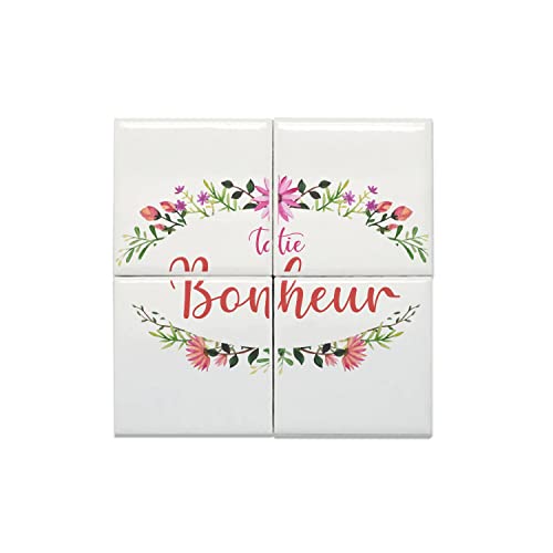 Carreaux céramique cadeau fête des tantes calligraphie florale originale