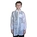 Makerspace Lab Disposable Lab Coats, White, Child Medium, 10 Pack