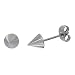Stainless Steel Cone Spike Stud Earrings 1/4 inch Round