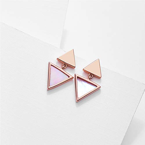 Daesar 18K Rose Gold Earrings Dangle Wedding Triangle Drop Earrings Wedding Rose Gold Earrings Bridesmaid #TOP3